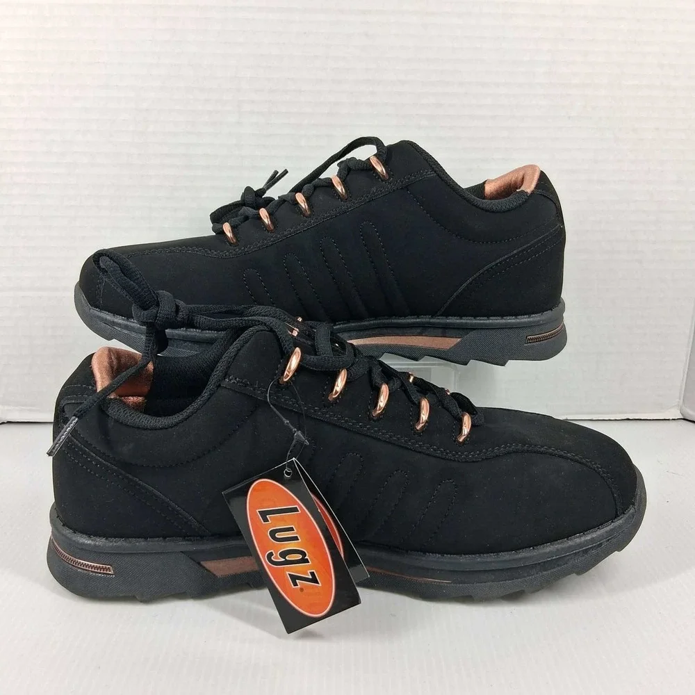 Lugz Change Womens Sneakers Black Rose Gold‎ WCHG2D-0180 Size 9.5 NEW
